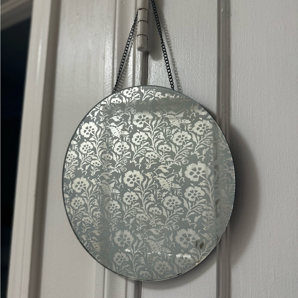Floral + Hummingbird Patterned Mirror - Picture 2 of 5